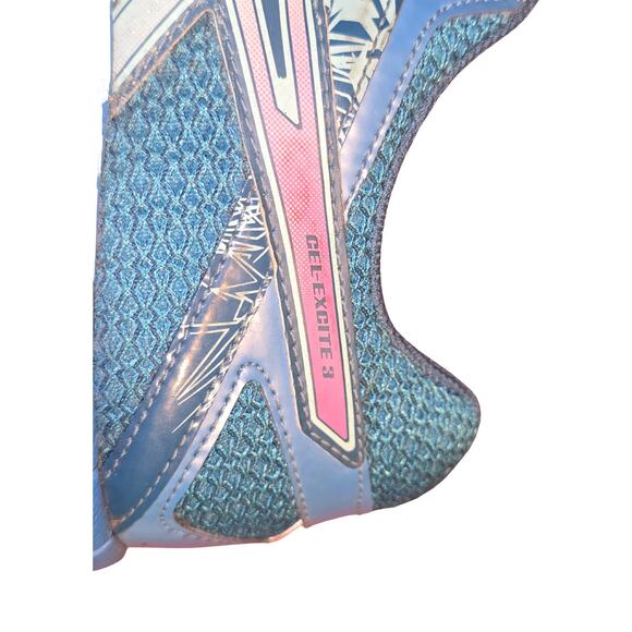 ASICS Gel Excite 3 Running Shoes Blue Pink Women’s Size 10 - Picture 3 of 7